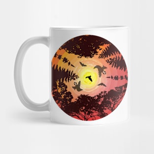 Halloween forest. Mug